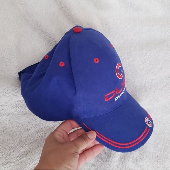 Chicago Cubs MLB Embroidered Blue Red Trucker Hat - Picture 7 of 9